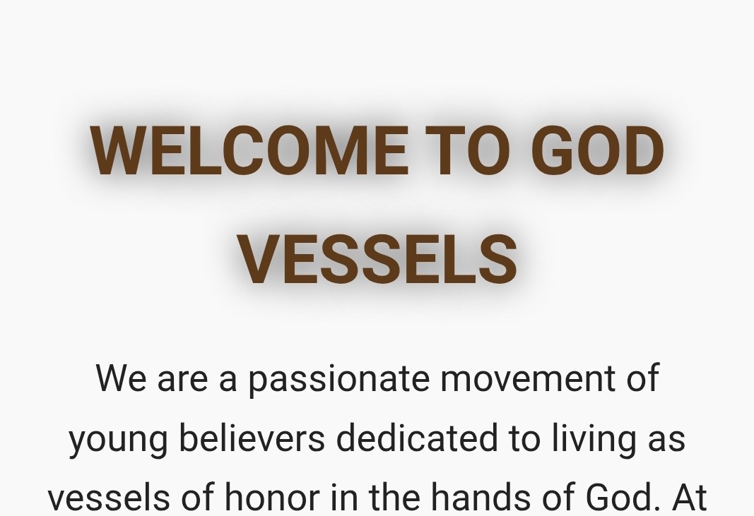 God's Vessels Website